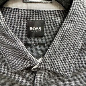 Hugo Boss Black and White Houndstooth Jacket